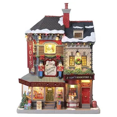 Holyart The Christmas Shoppe Illuminated Facade Lemax Caddington Village 28x21x8 cm - 65568 