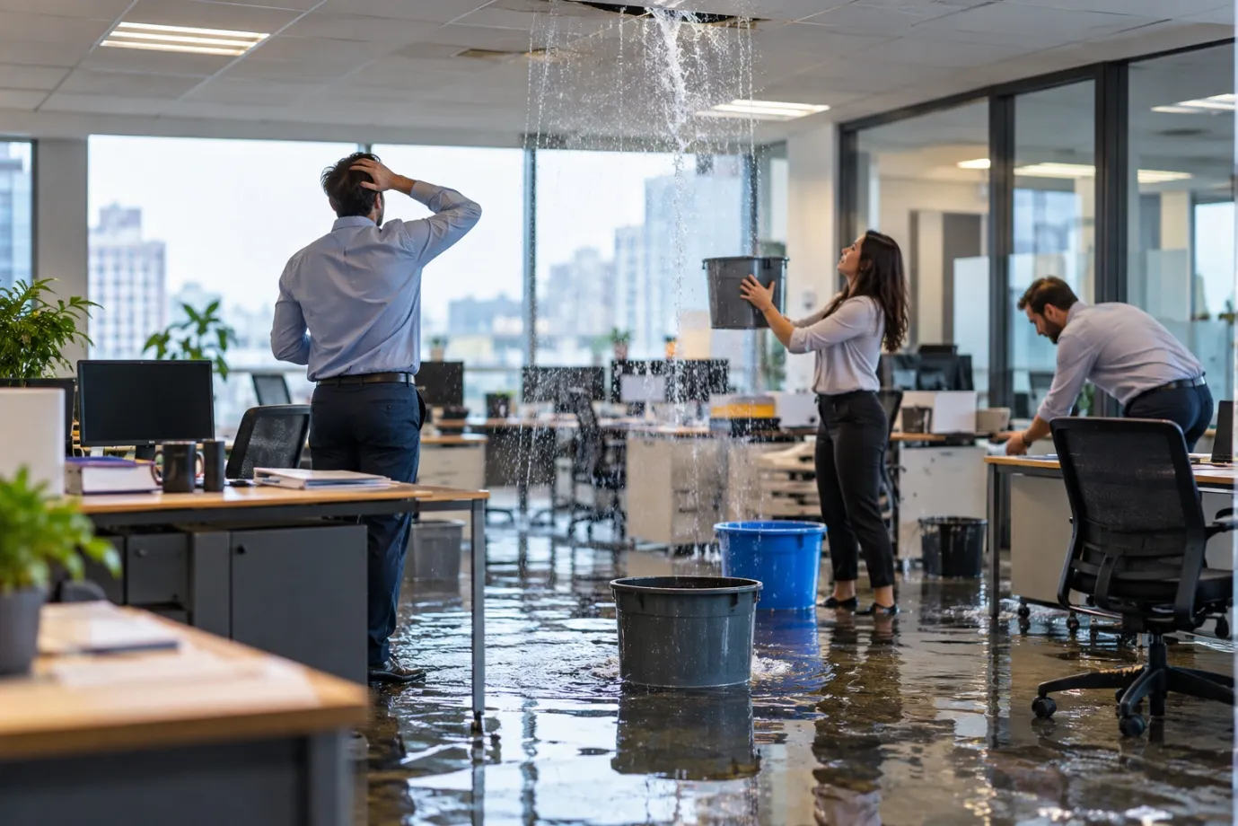 Office water damage
