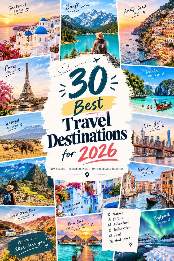 Top Travel Destinations to Visit in 2026 for Unforgettable Adventures Top Travel Destinations to Visit in 2026 for Unforgettable Adventures