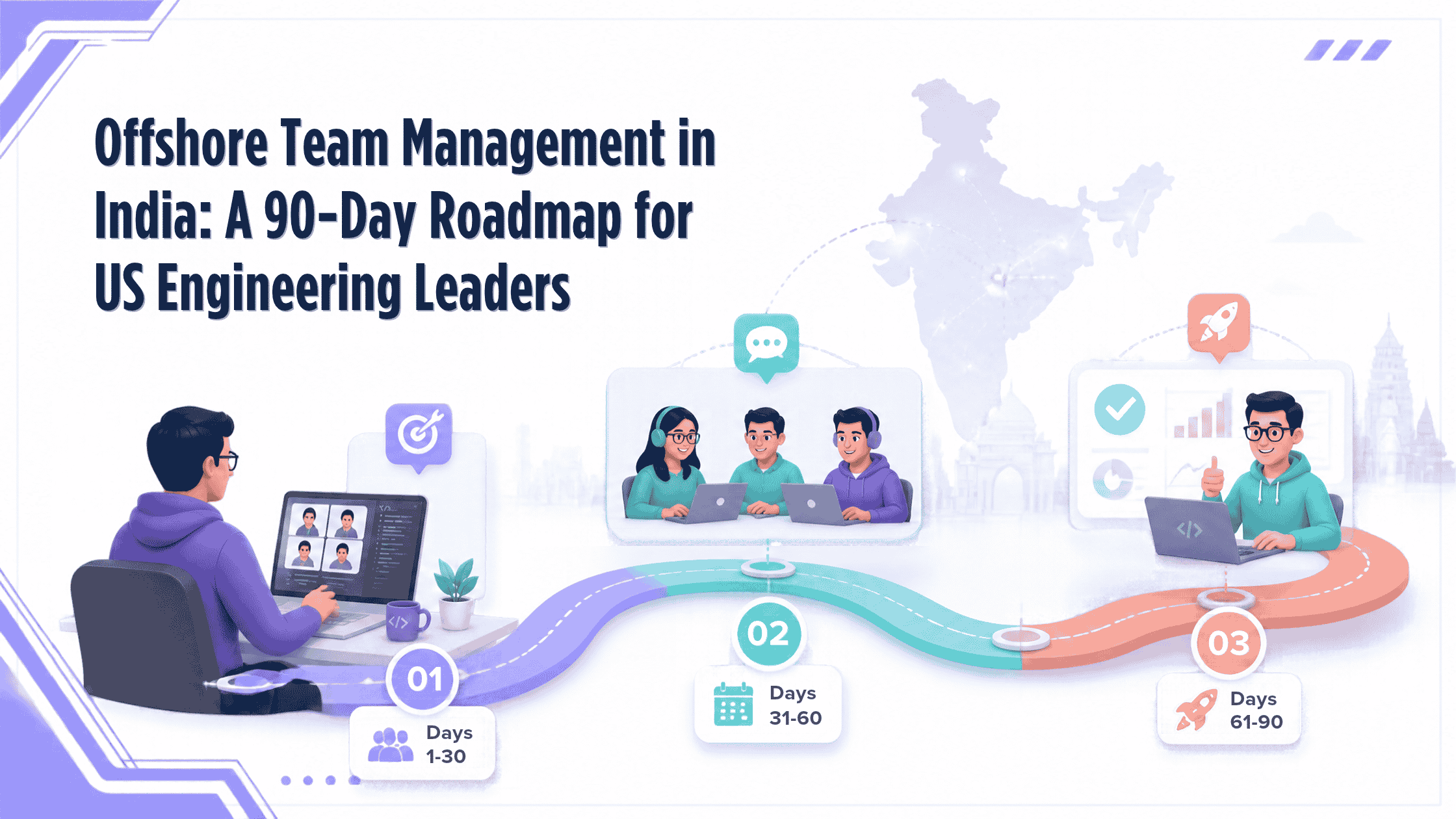 Offshore Team Management in India: A 90-Day Roadmap for US Engineering Leaders Offshore Team Management in India: A 90-Day Roadmap for US Engineering Leaders