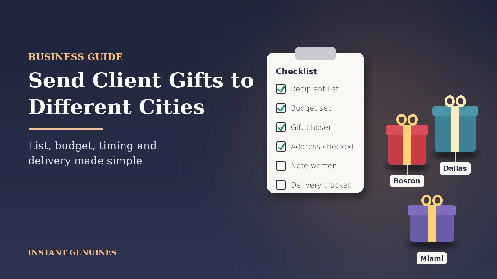 How to Send Client Gifts to Different Cities: A Practical Business Guide