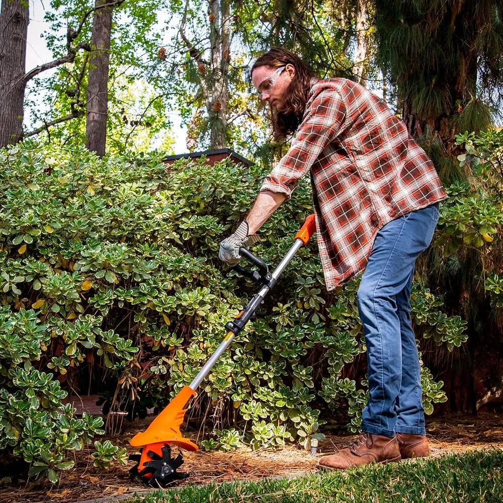 Ukoke Cordless Tiller Cultivator 20V 2.5 A Battery 280 max RPM Powered Tiller Cultivator, w/24 Steel Blade Cultivate Max Tilling 5'' deep Path by 7.8'' Wide, Orange, ST1902 : Amazon.in: Garden & Outdoors